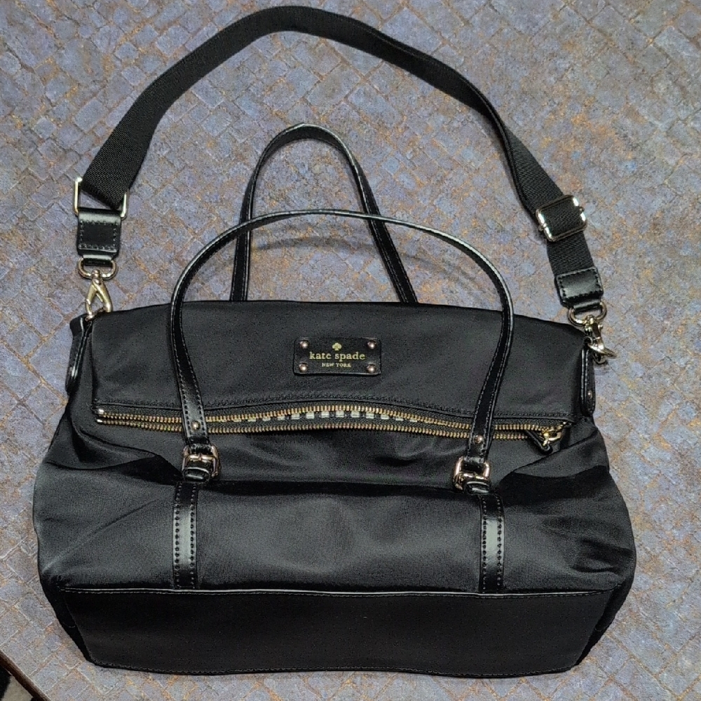 Kate Spade 2 Way Black Nylon Bag